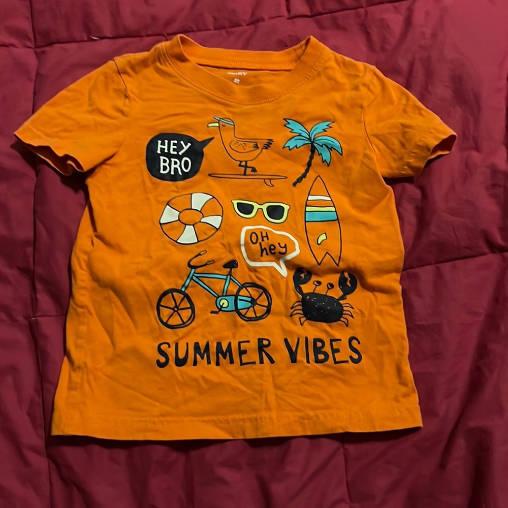 Size 4T Orange Carter’s Summer Vibes Short-Sleeve T-shirt